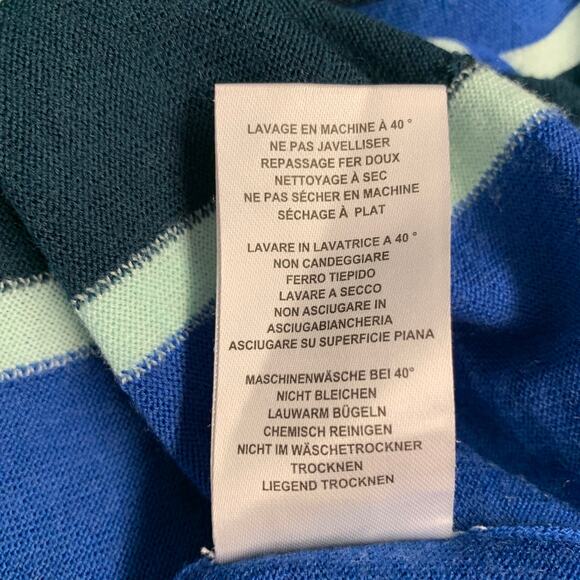 PS by PAUL SMITH Size L Blue Navy Color Block Merino Wool Half Zip Pullover - Picture 7 of 7